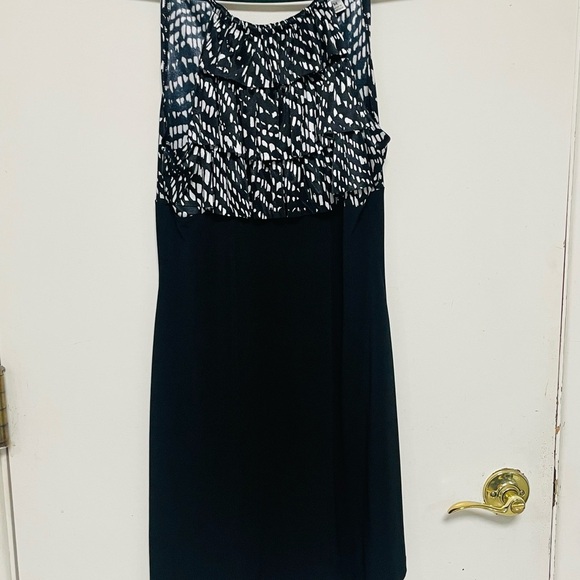 Elegant Black and White Women's Dress - Picture 2 of 10
